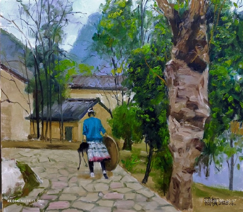 名师公开课--著名油画家左国顺到我们写生示范教学