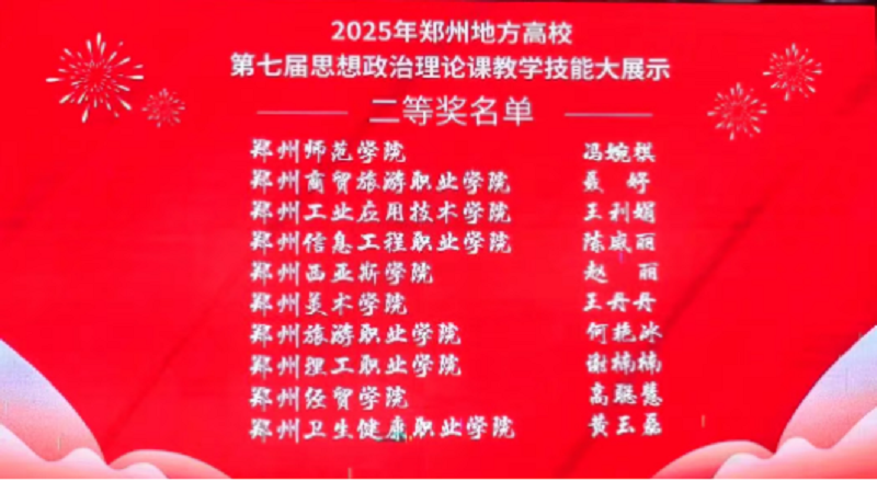 我们教师在郑州地方高校第七届思想政治理论课教学技能大展示暨第四届课程思政教学技能大展示活动中获佳绩