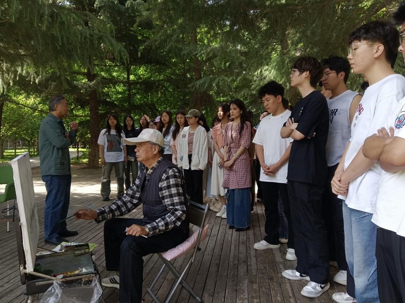 名师公开课--著名油画家左国顺到我们写生示范教学