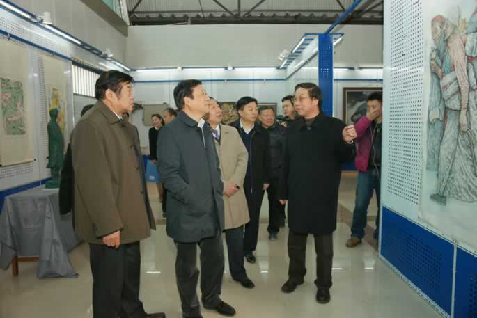 河南省政协靳绥东副主席一行莅临我们考察指导工作