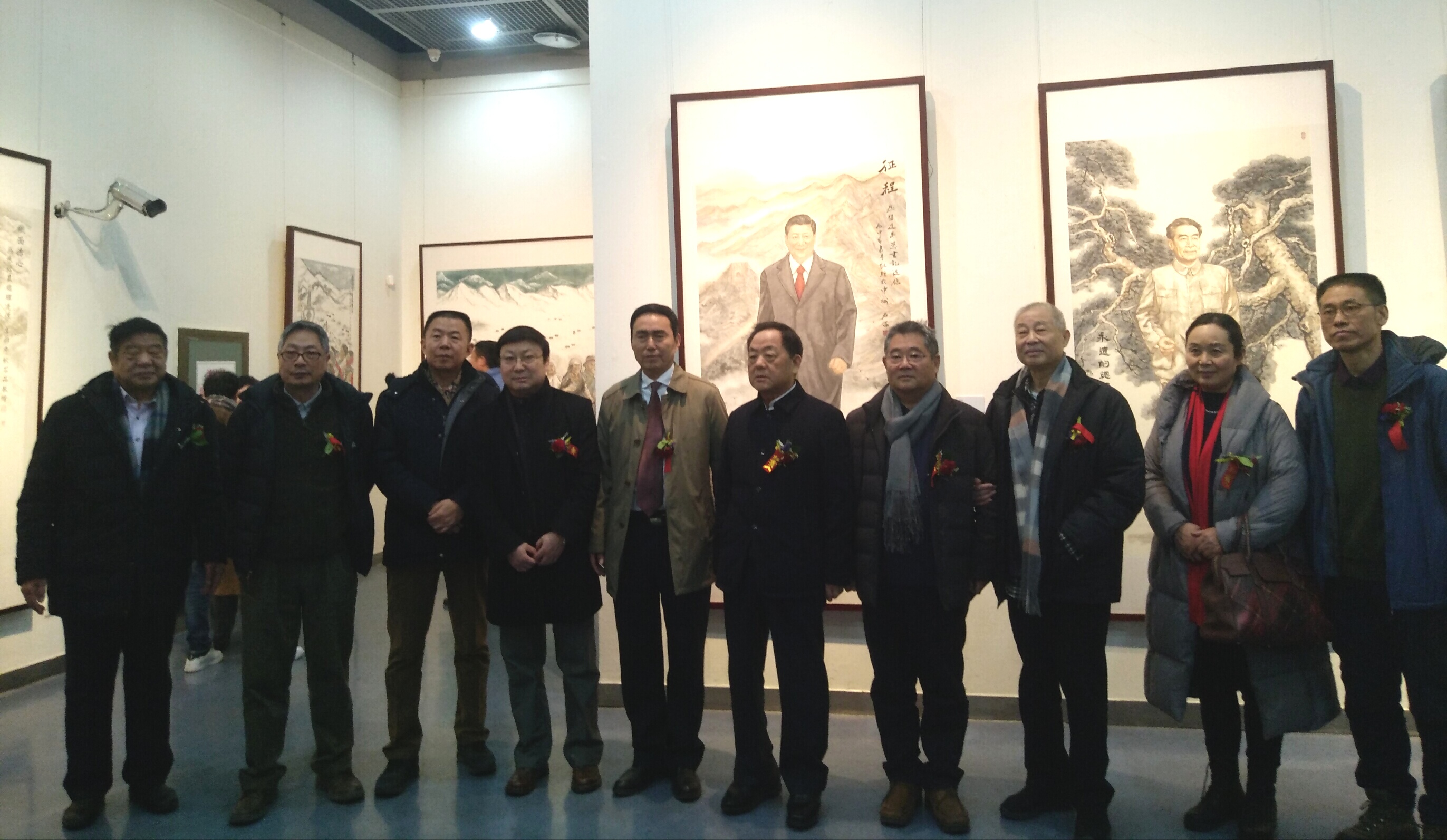 同庚同道同挥毫，鸣奏水墨交响曲——我们院长石品教授等四位画家“中国画作品展”在河南省美术馆隆重开幕