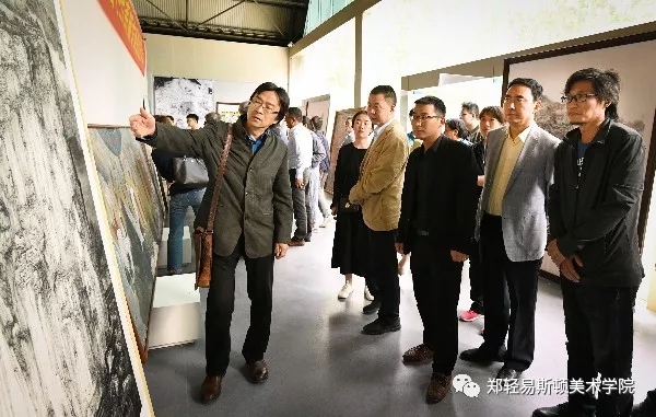 河南省美协专家团莅临我们指导备战第十三届全国美展工作