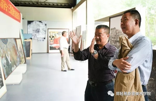河南省美协专家团莅临我们指导备战第十三届全国美展工作